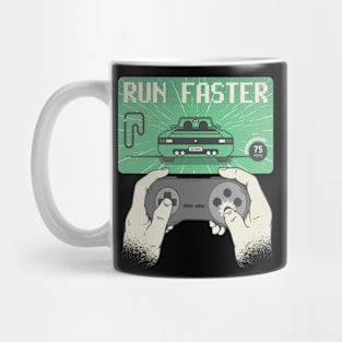 Gaming Raceing Run Faster Retro Mug